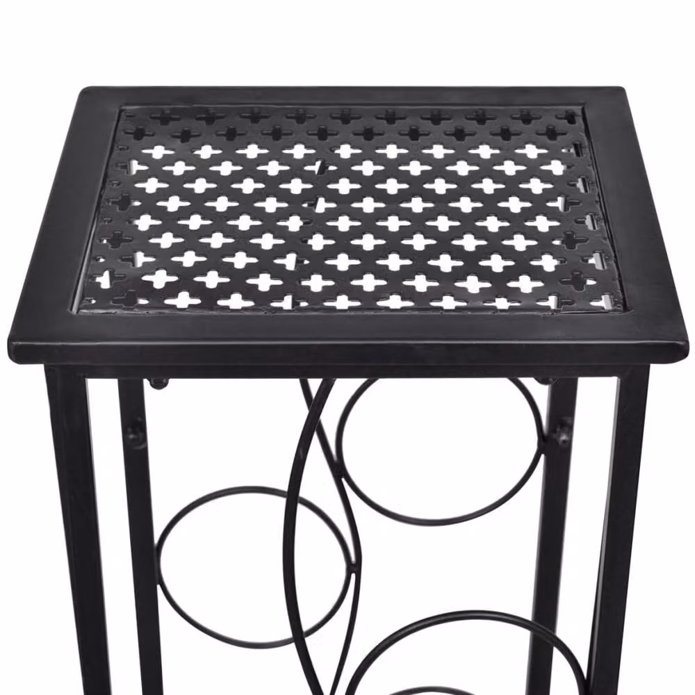 Berkfield Home Metal Wine Rack for 8 Bottles in Matt Black – 3