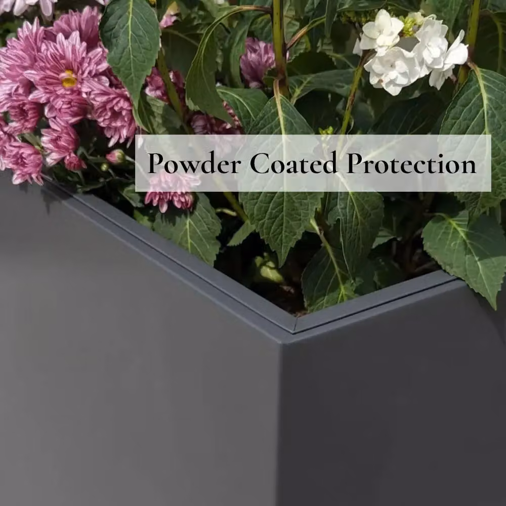Access Garden Products Galvanised Steel Trough Planter, Grey, W: 25.0 cm, D: 90.0 cm, H: 60.0 cm – 12