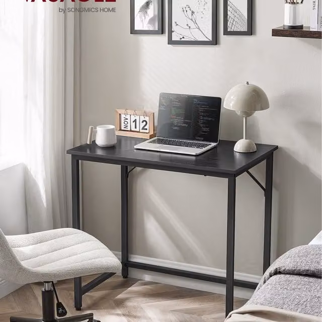VASAGLE Industrial Writing Desk, Black, W: 75 cm, D: 50 cm, H: 80 cm