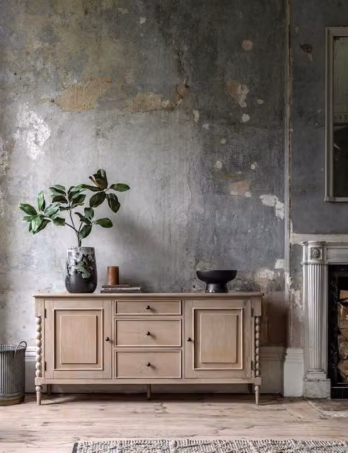 Gallery Direct Artisan 2 Door Mid-Century Sideboard in Natural Wood