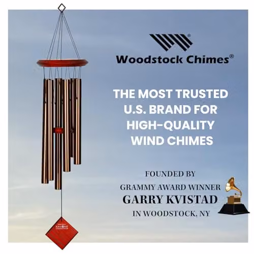 Woodstock Chimes Chimes of Pluto Windchime in Bronze Finish, H: 68.58 cm – 7