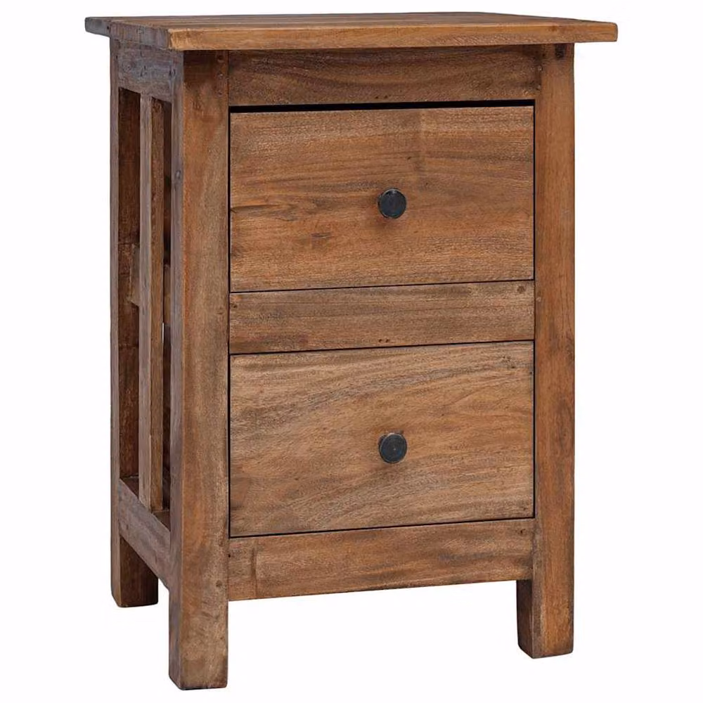 Berkfield Home Solid Reclaimed Wood Nightstand in Brown, W/D/H: 40 x 30 x 51 cm – 2