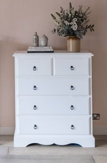 Statement Furniture Romance 2 Over 3 Chest of Drawers in White – 1