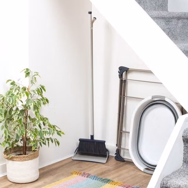 Beldray Long Handled Dustpan and Broom Set in Grey