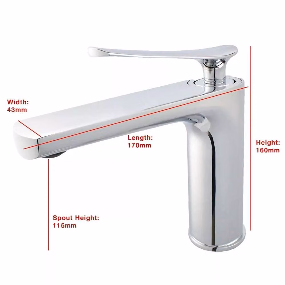 PAWNORA Silver Chrome Single Lever Bathroom Basin Mixer Tap with Pop Up Waste and Brass Construction – 2