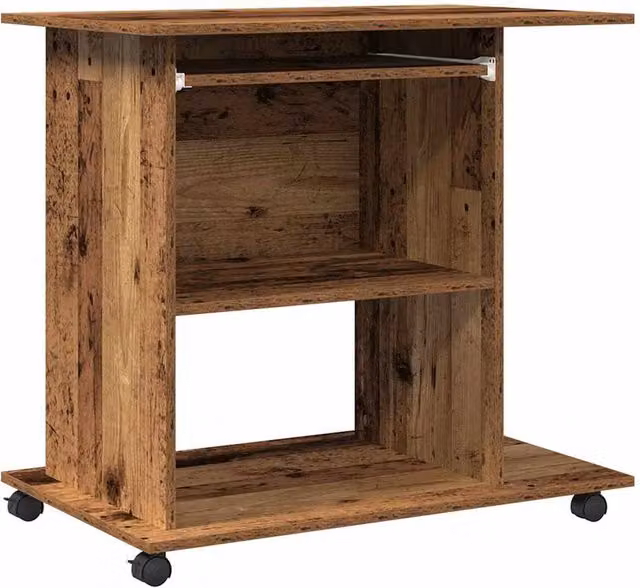 Berkfield Home Modern Computer Desk in Brown, W/D/H: 80 x 50 x 75 cm – 1