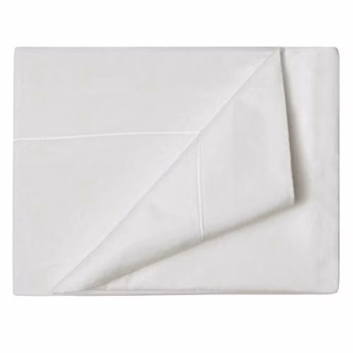 Belledorm Premium Blend 500 Thread Count Cotton Flat Sheet, Ivory, W: 200 cm x L: 200 cm