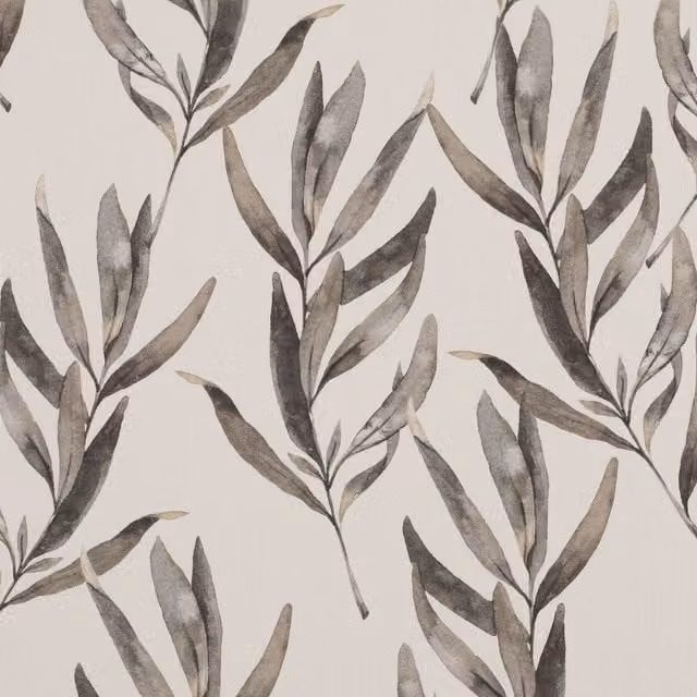 Ante Decor Olivia Grey Floral Cotton Fabric Shadow