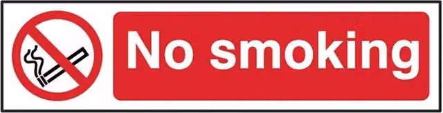 Scan Sign No Smoking Multicolour Red Plastic Sign