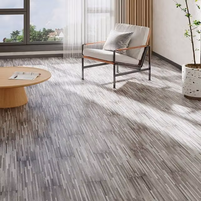 Lifeideas Set of 36 Wood Look Self Adhesive PVC Flooring in Brown