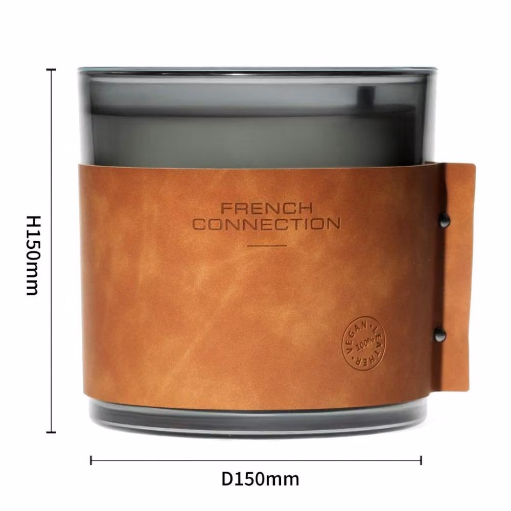 French Connection Sandalwood & Cedar Luxury 4 Wick Scented Candle, 1.46kg, Brown – 2
