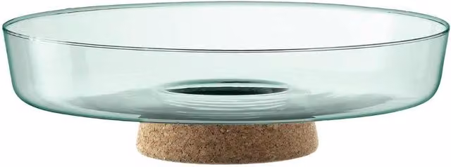 LSA Canopy Glass Planting Bowl with Cork Stem in Clear