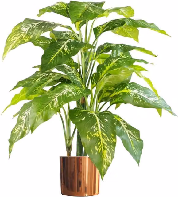 Dyzi Green Artificial Tree with Metal Planter, Height: 100 cm