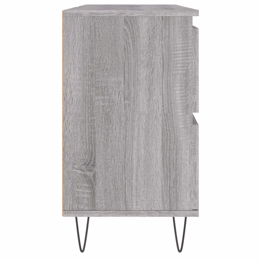 Berkfield Home Grey Sonoma Bathroom Cabinet, W: 80 cm, D: 33 cm, H: 60 cm – 3