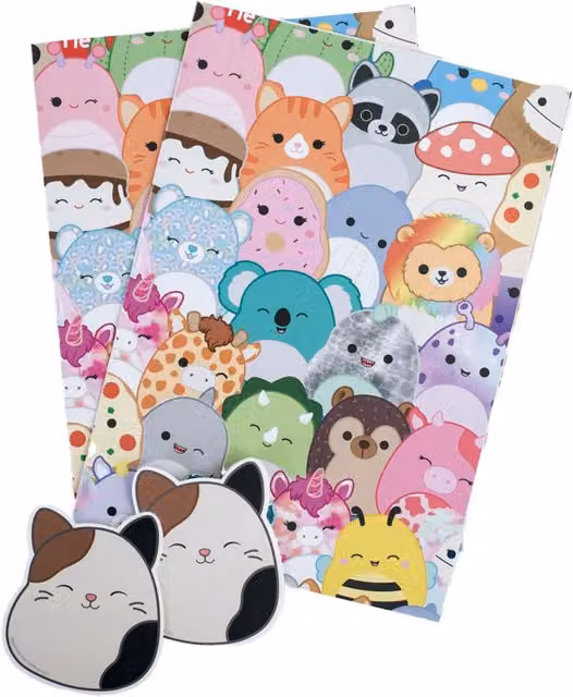Squishmallows Characters Multicoloured Paper Gift Wrap Sheets