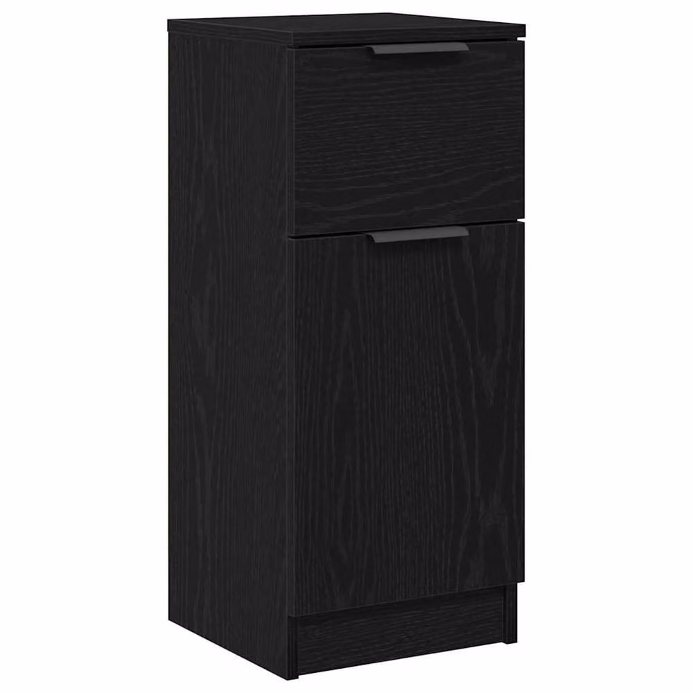 Berkfield Home Modern Black Oak Sideboard in Black MDF, W/D/H: 30 x 30 x 70 cm – 3