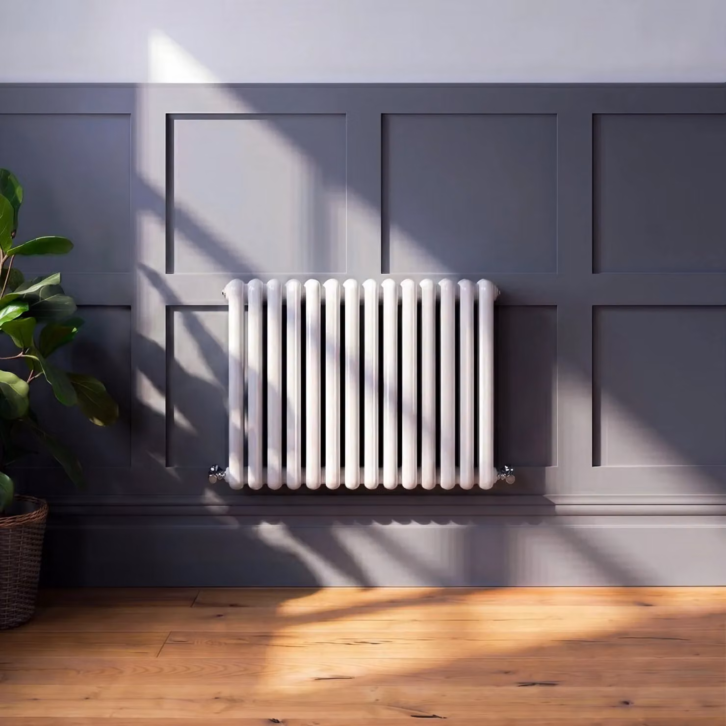 Balterley Aspire Horizontal Double Panel Radiator, Gloss White, W: 86.3 cm, H: 63.5 cm, D: 6.35 cm – 4