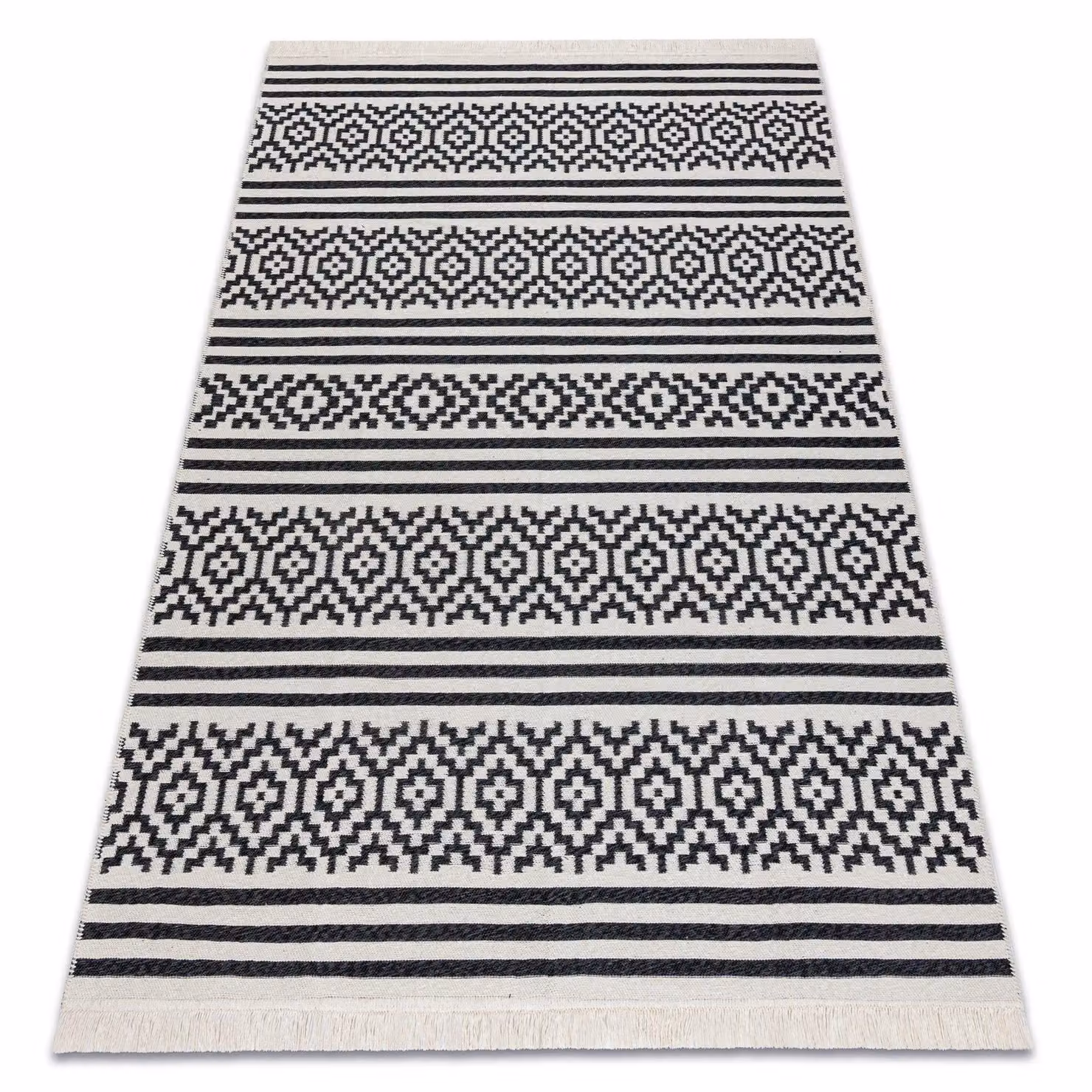 RugsX Twin Geometric Boho Rug in Black, W: 160 cm, D: 220 cm – 2
