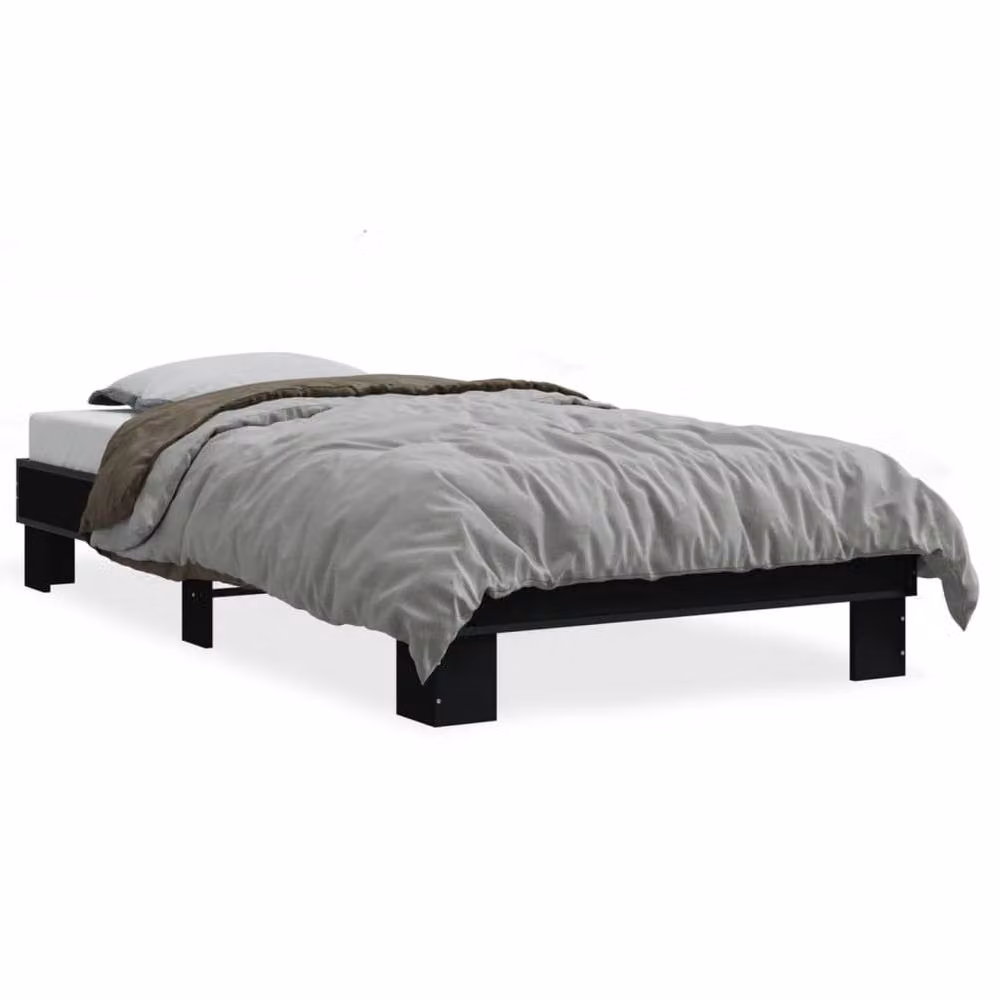 Berkfield Home Durable Bed Frame in Black, W/D/H: 90 x 200 cm – 3