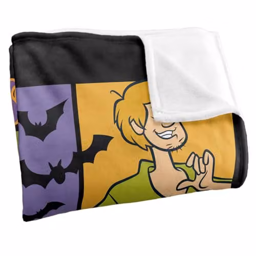 LOGOVISION Scooby Doo Squares Silky Touch Super Soft Fleece Throw Blanket, Multicolour, W: 127 cm x D: 152.4 cm – 2