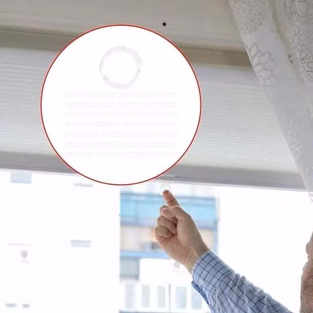 SPETLEK Clear Plastic Roman Blind Curtain Ring Sample – 1