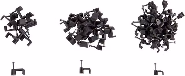 Blackspur 80 Piece Black Plastic Cable Clips Set