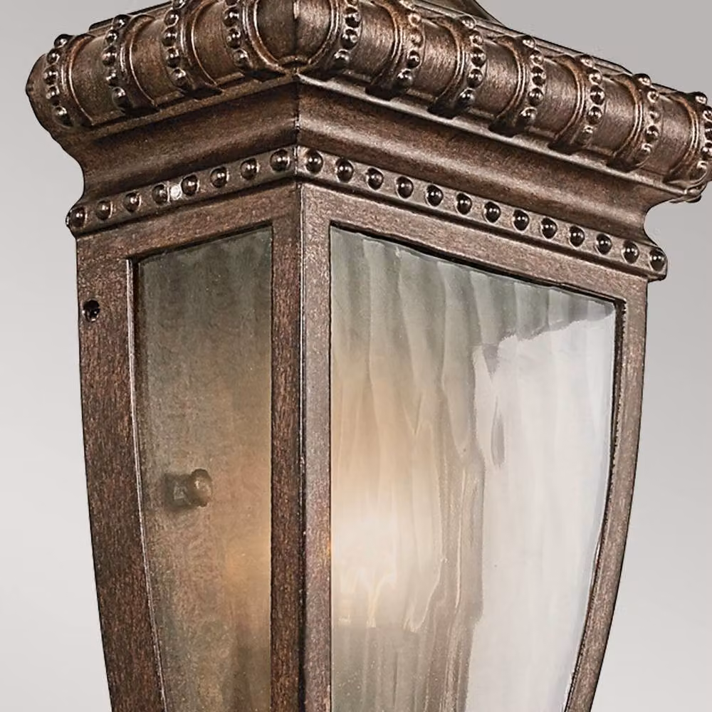 Netlighting Venetian Rain Outdoor Wall Half Lantern Light in Bronze and Brown, IP44, E14 – 3
