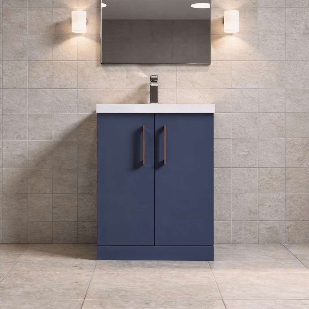 Balterley Contemporary Midnight Blue 2-Door Freestanding Bathroom Vanity and Basin, W: 60 cm – 2