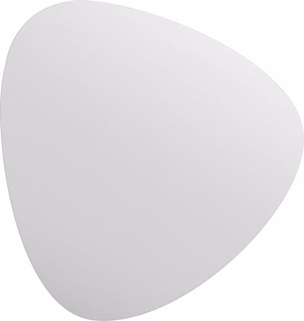 MirrorOutlet The Lapis Modern Hanging Mirror in Silver and Black, 110 cm
