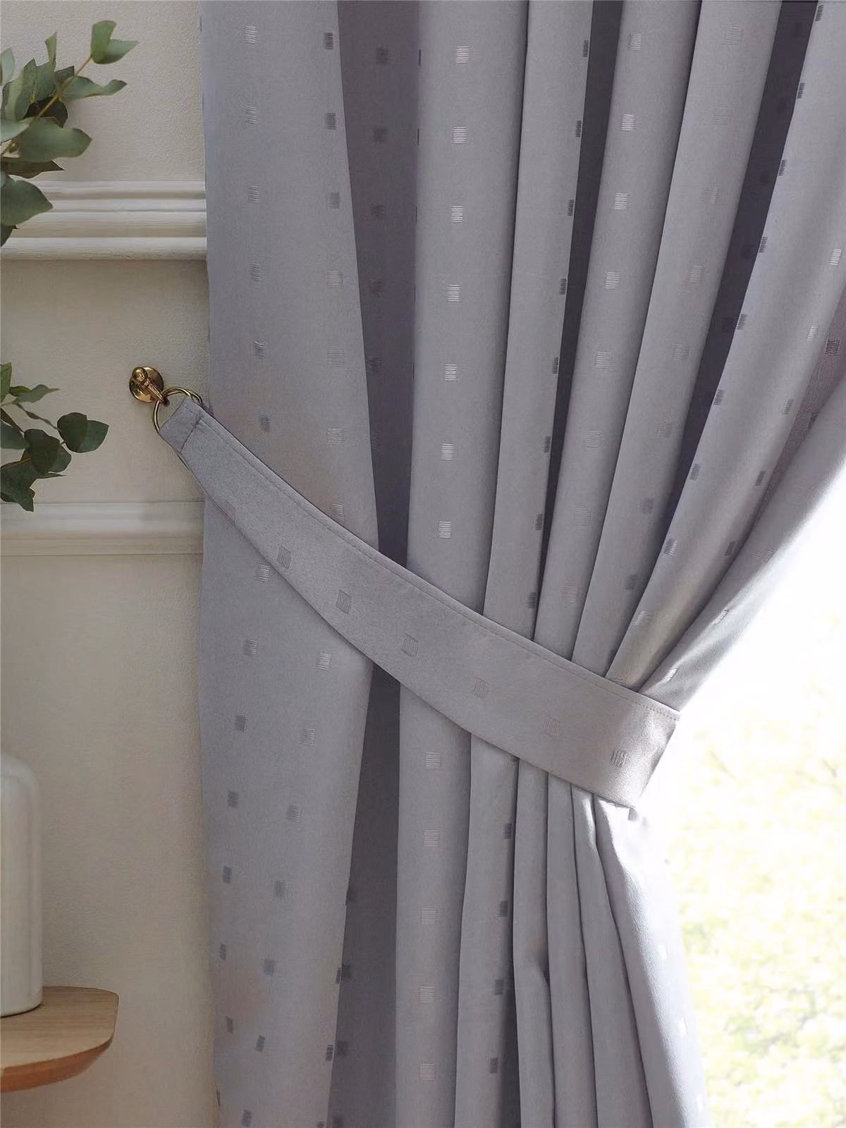 Terrys Silver Semi-Transparent Pencil Pleat Curtains, Width: 229 cm, Drop: 274 cm – 2