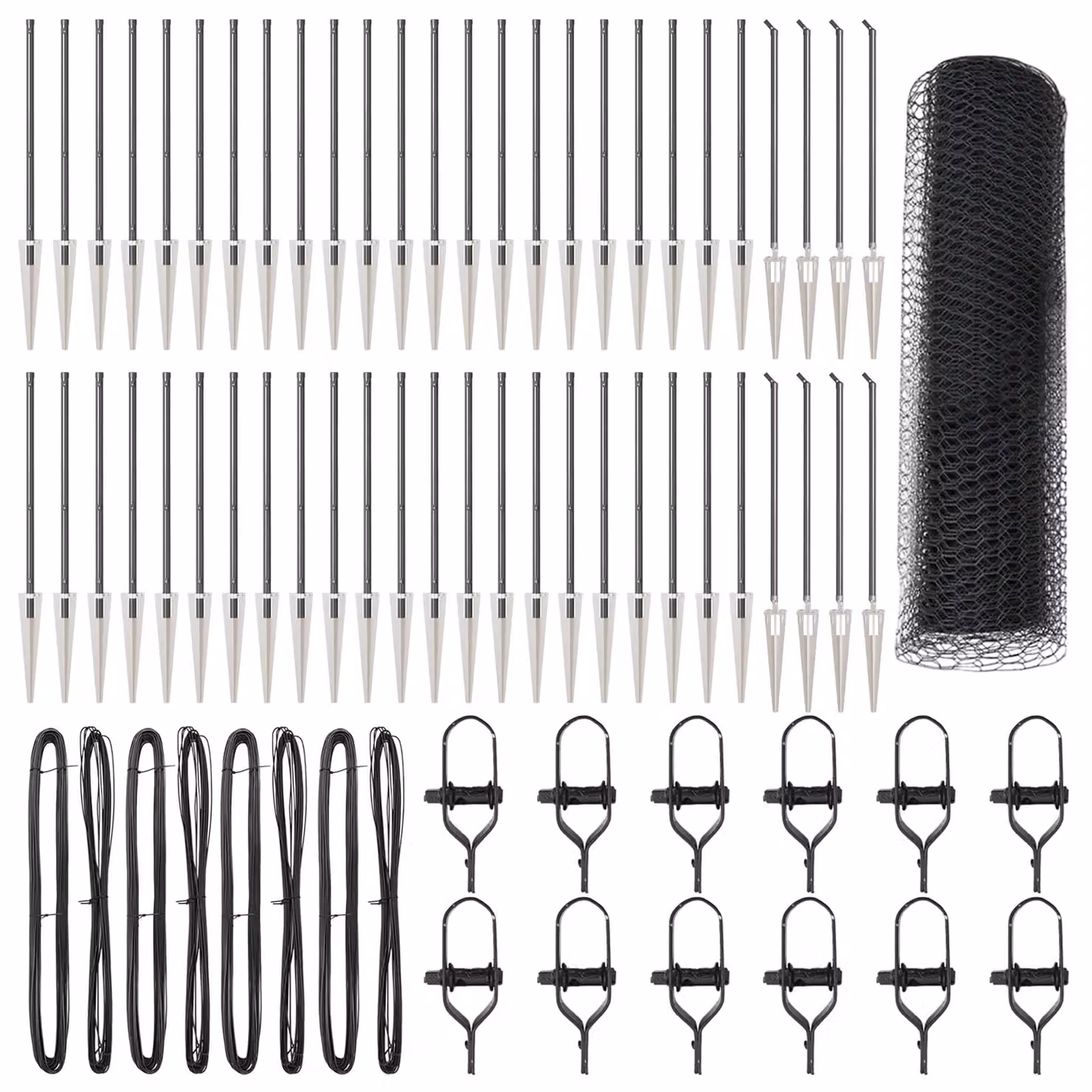 Berkfield Home Hexagon Steel Fence in Grey and Black, 1 x 100 m – 2