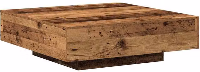 Berkfield Home Square Coffee Table in Brown Rustic Wood, W/D/H: 100 x 100 x 31 cm – 1