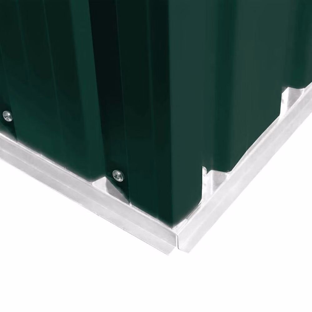 Berkfield Home Green Metal Garden Shed with Sliding Gable Doors, W/D/H: 257 x 298 x 178 cm – 3