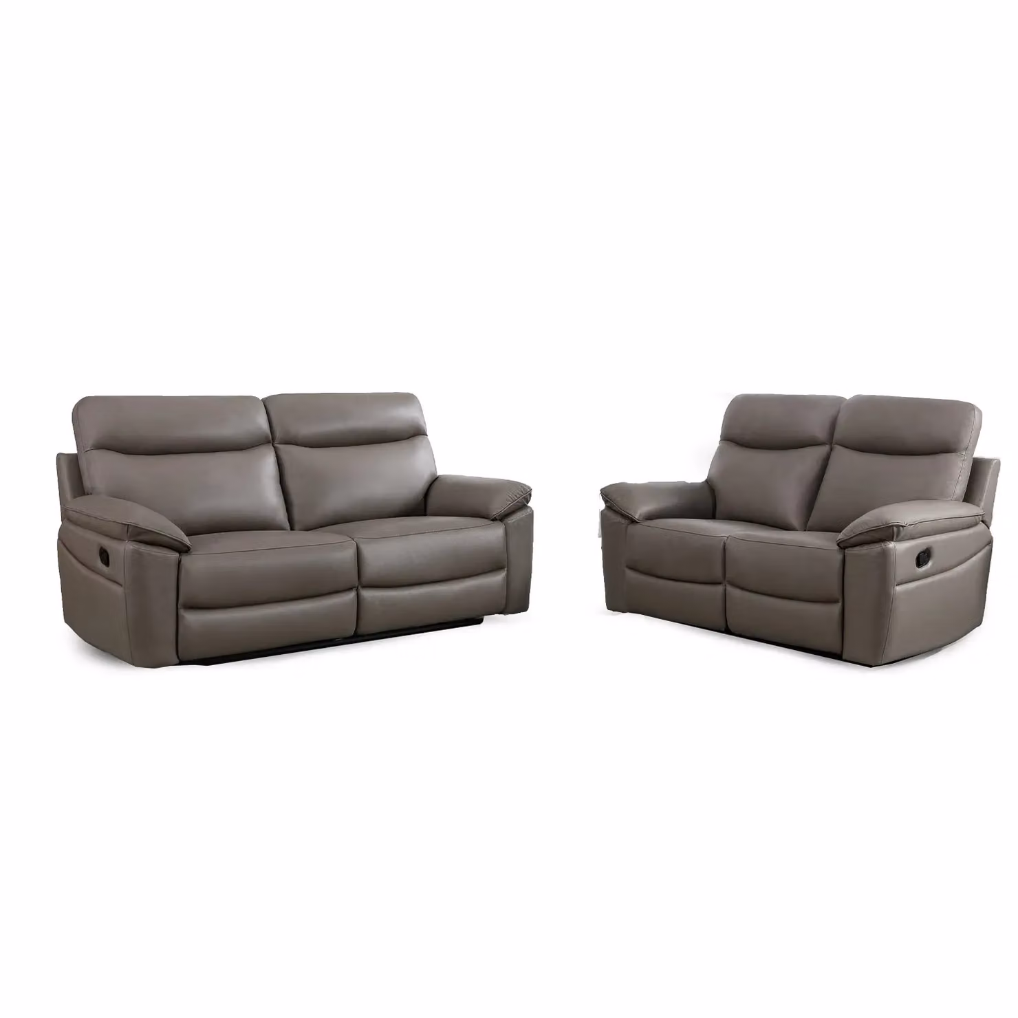 Furnishings For Less UK Austin Genuine Leather Manual Reclining Sofa Suite in Grey – 2