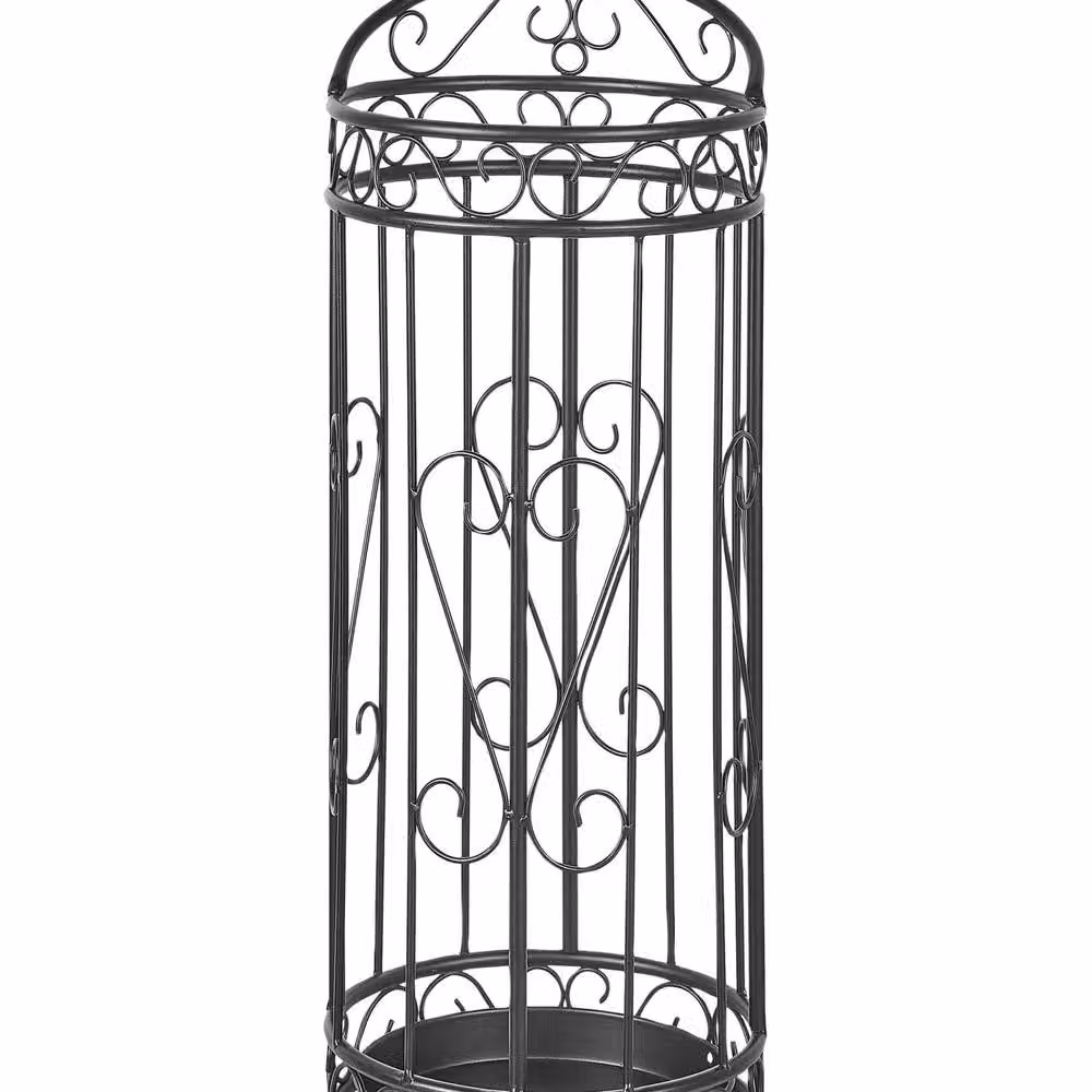 Wyld and Coco Iron Birdcage Umbrella Stand, Black, H: 61.0 cm, W: 21.0 cm, D: 4.0 cm – 2