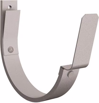 Lindab Flex-Fit Fascia Bracket for 70mm Half Round Steel Gutters, Silver Metallic, 125mm