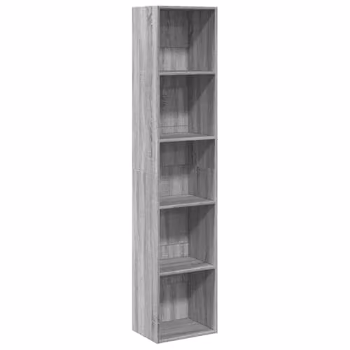 vidaXL Grey Sonoma Bookcase in Engineered Wood W/D/H: 40 x 30 x 189 cm