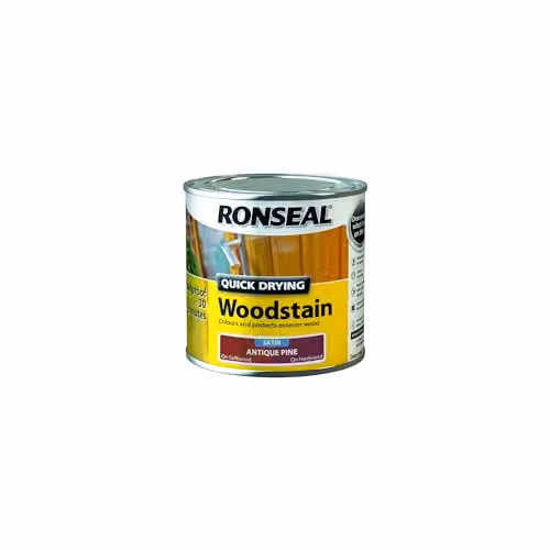 Ronseal Quick Dry Satin Woodstain in Antique Pine, 250 ml – 2