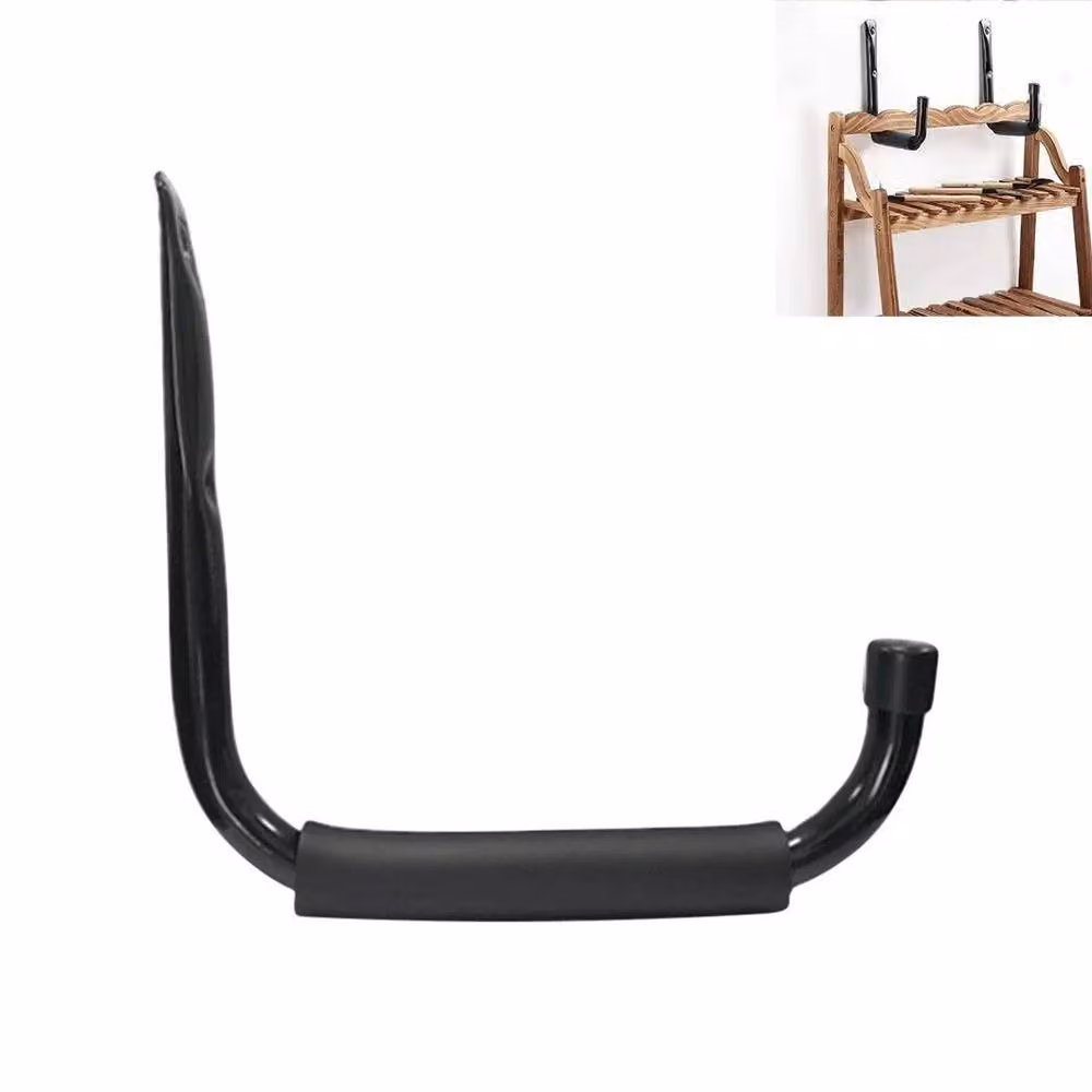 Kelvenix 6 Piece Heavy Duty Garage Storage Hooks for Ladders and Bikes, Black, H 44 cm x W 29 cm – 2