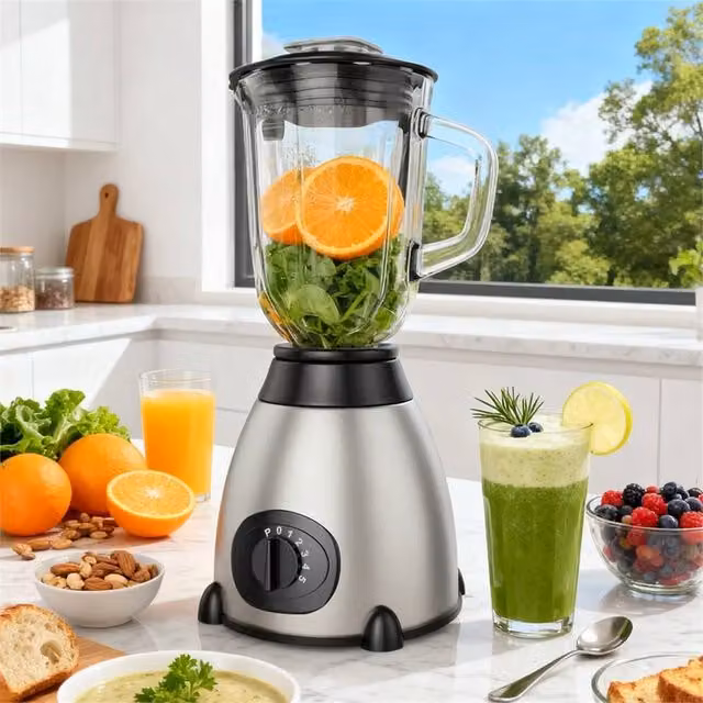 SPETLEK Food Blender Juicer Mixer and Crusher in Silver