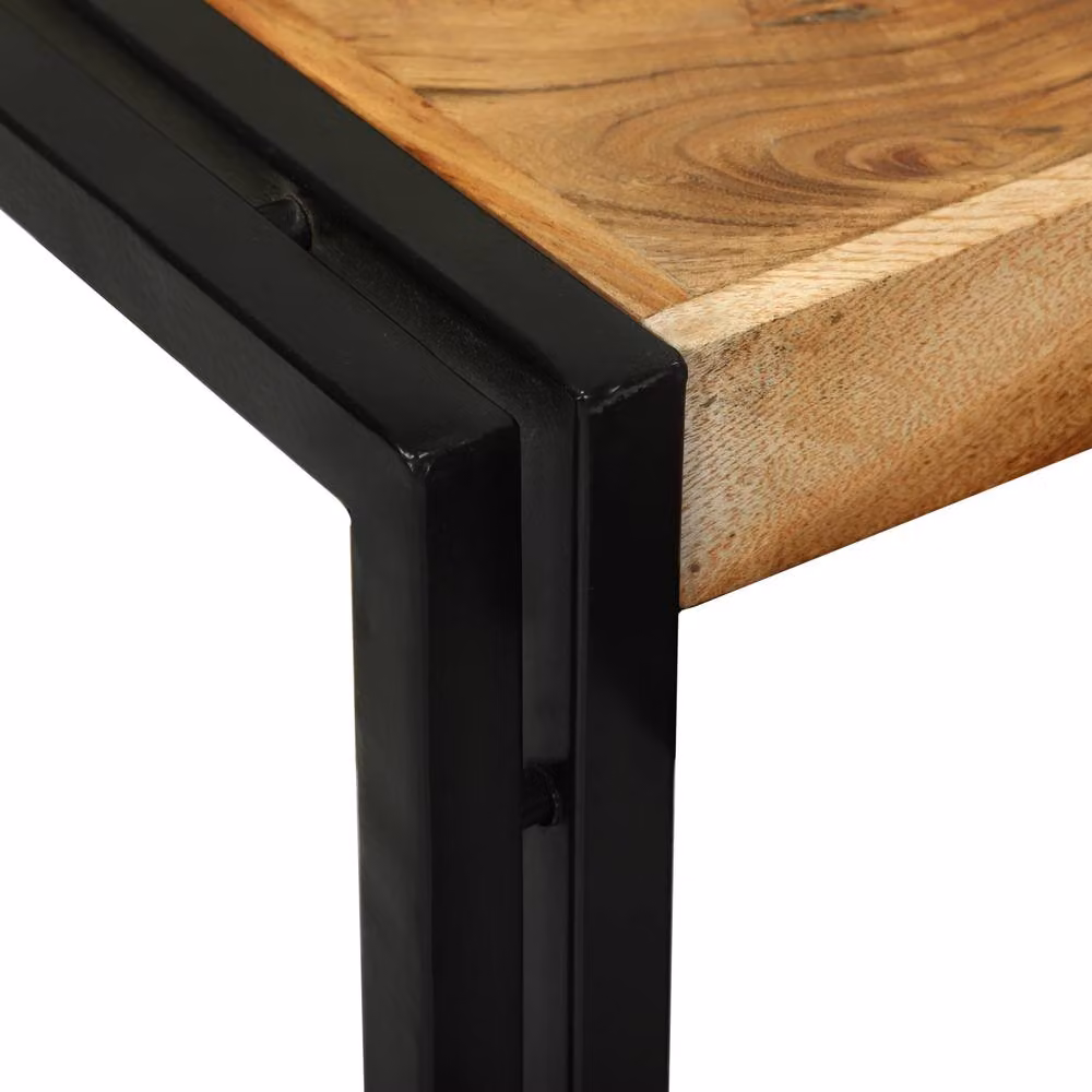 Berkfield Home Nesting Tables, Set of 3 Solid Acacia Wood Tables in Brown and Black – 6