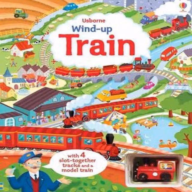 Fiona Watt Wind-up Train Board Book, Multicolour Cardboard