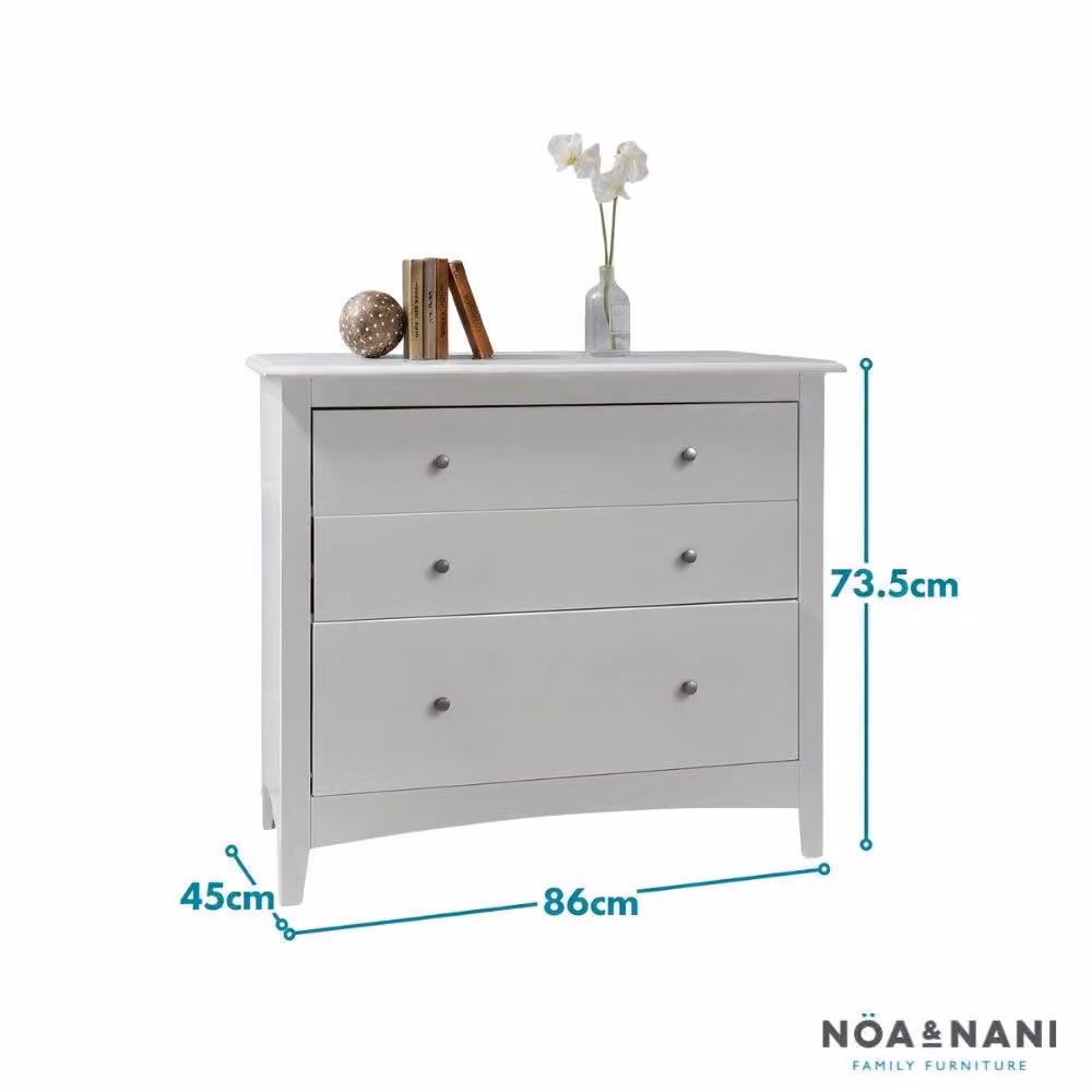 Nöa and Nani Montessori 3 Drawer Chest for Kids Midsleeper Cabin Beds in White – 2