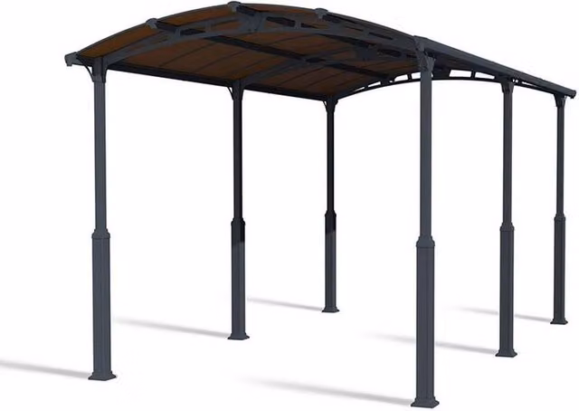 Palram Alpine Carport Kit 6400 RV in Grey, W: 352 cm, D: 649 cm, H: 307 cm – 1