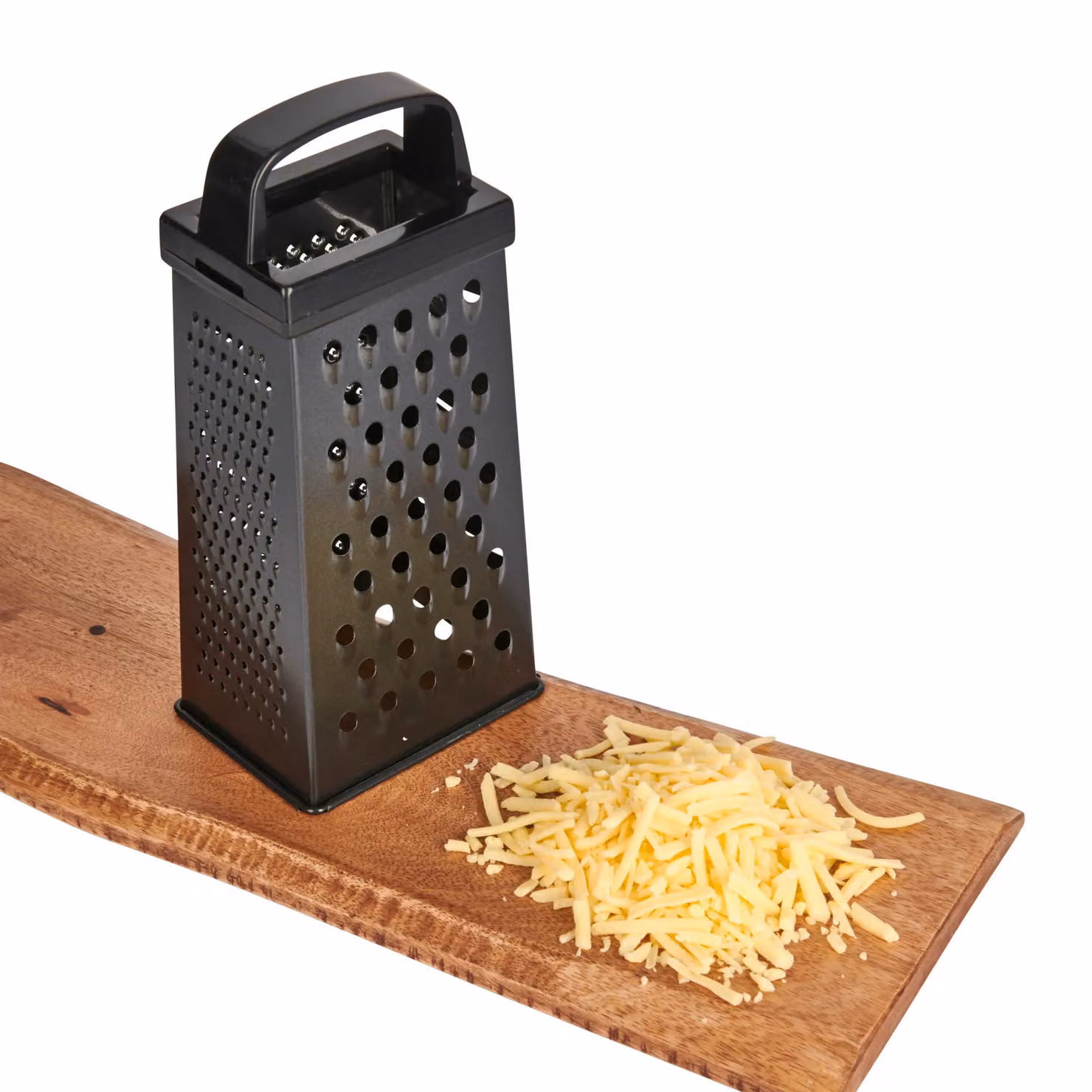 KitchenCraft Black Non-Stick Stainless Steel Four Sided Box Grater, W: 17.5 cm, H: 17.0 cm, D: 1.0 cm – 5