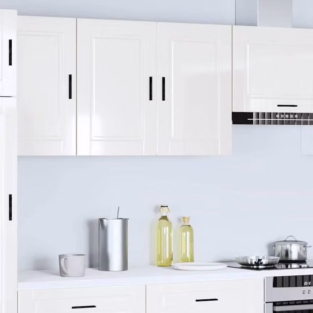 Berkfield Home Porto High Gloss White Wall Mounted Kitchen Cabinet W/D/H: 60 x 31 x 80 cm
