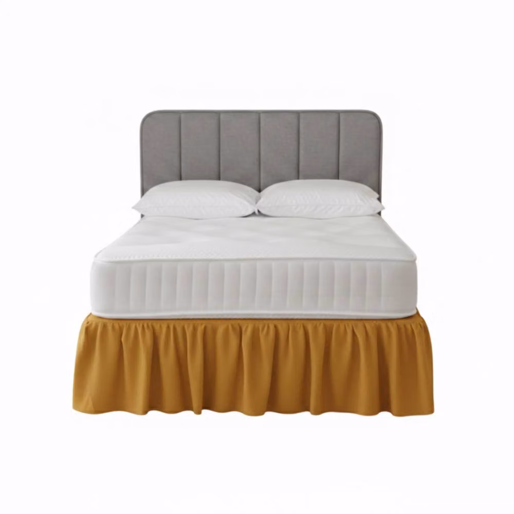 Snug City Double Polycotton Divan Bed Base Valance Sheet in Yellow – 2