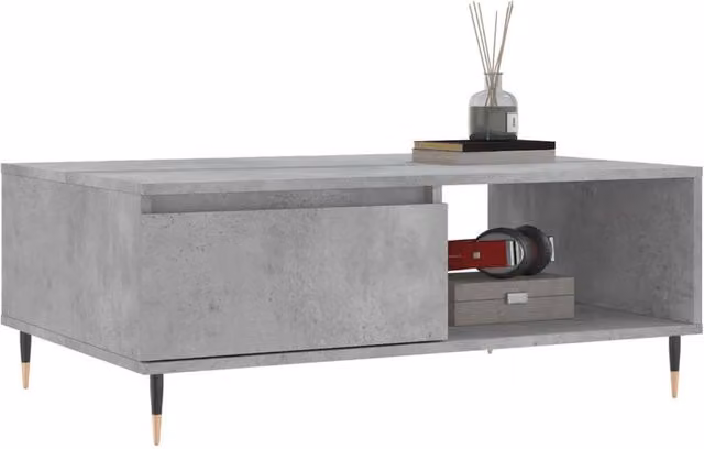Berkfield Home Decorative Concrete Grey Coffee Table, W/D/H: 90 x 60 x 35 cm – 1