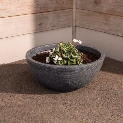 Strata Small Valencia Planter Bowl in Grey for Tabletop Use – 3