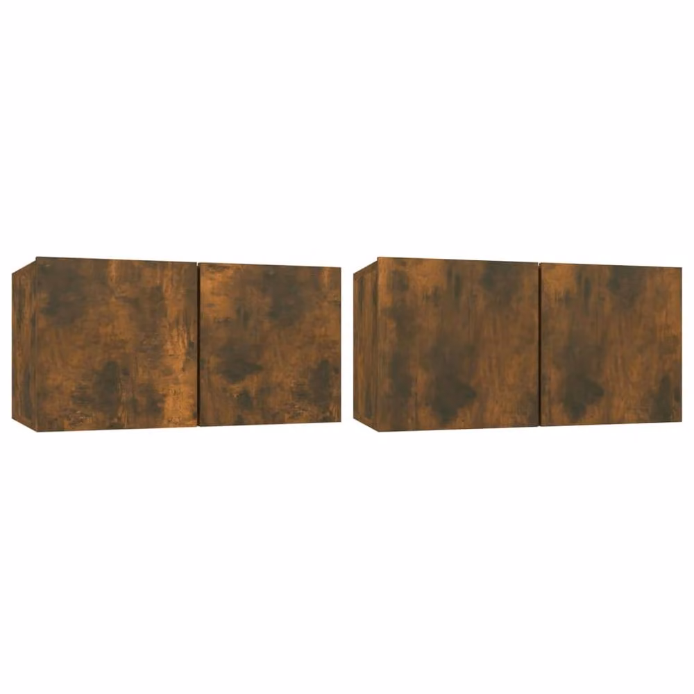Berkfield Home Classic 4 Piece TV Cabinet Set in Smoked Oak Brown Engineered Wood – 3